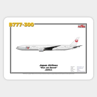 Boeing B777-300 - Japan Airlines "Star Jet Deneb" (Art Print) Sticker